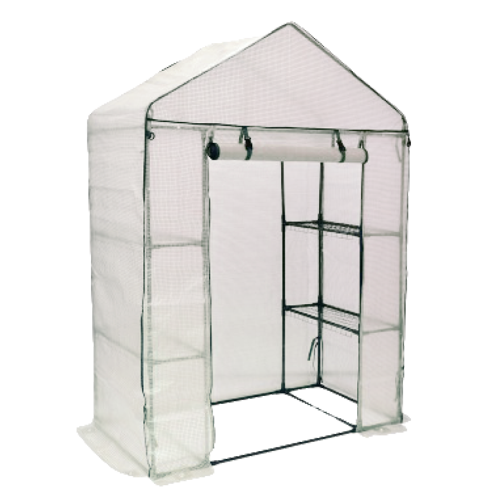 Garden Greenhouse with Shelves White 140 x 73 x 200 CM