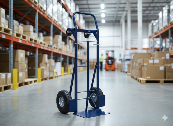 WÓZEK MAGAZYNOWY DWUFUNKCYJNY NIEBIESKI. UDŹWIG: 150 KG / 200 KG