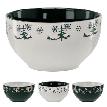 CERAMIC BOWL 550 ML "CHRISTMAS" PACK=4PCS