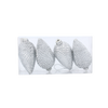 KPL. 4 OZDÓB CHOINKOWYCH SZYSZKA 8 CM CZERWONY/ZŁOTY/SREBRNY *3188