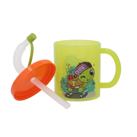 PLASTOVÝ HRNEK 210ML S BRČKEM *8551