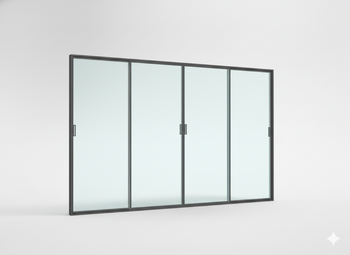 DRZWI SZKLANE PRZESUWNE DO PERGOLI ALUMINIOWEJ 4 M