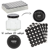 SQUARE JAR 120 ML FI 53 + SET OF 120 SPICE LABELS PKG=24 PCS