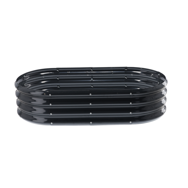 GRZĄDKA WARZYWNO-KWIATOWA 120 X 60 X 30 CM OWALNA ANTRACYT