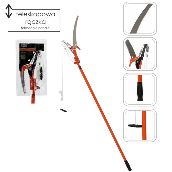 TELESCOPIC PRUNING SHEARS WITH SAW 250 CM