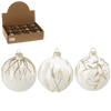 BOMBĂ DIN sticlă - MĂLĂZITĂ DECORATĂ 8 CM MIX DE MODELE disp=12buc *4808
