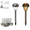 SOLÁRNA LAMPA LEYA 9,2 x 9,2 x 38 CM STRIEBORNÁ TEPLÁ BIELA disp=12ks *4238
