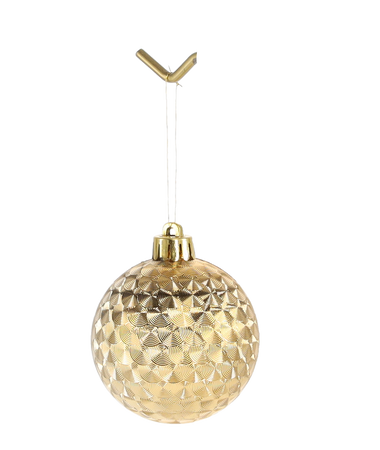 SET OF 24 BAUBLES 6 CM RED/GOLD/SILVER