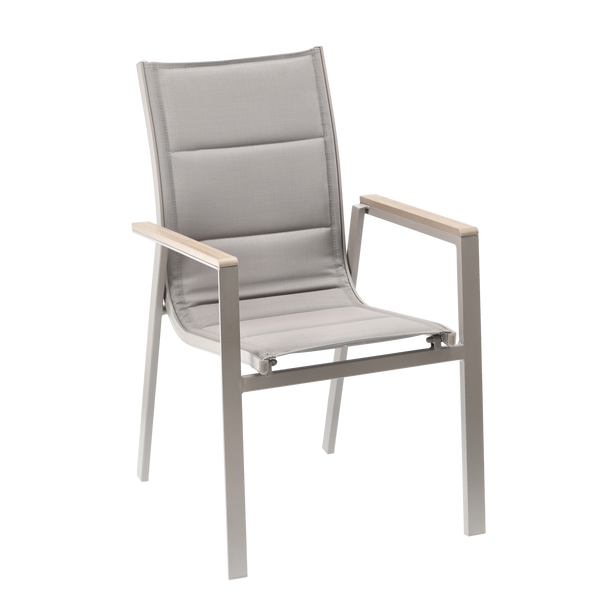 SCaUNĂ DE GRĂDINĂ DIN ALUMINIU POLYWOOD 64 x 55 x 91 CM BEJ *9484