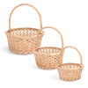 ZESTAW 3 KOSZYKÓW RATTANOWYCH Z RĄCZKĄ – NATURALNY