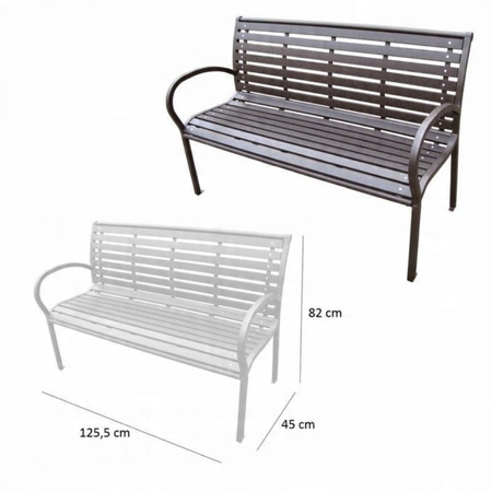 ZÁHRADNÁ LAVICA 125 x 60 x 80 TMAVÁ *5842