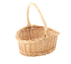 RATTAN BASKET 22 x 18 x 11 x 8/23 CM WITH HANDLE - NATURAL