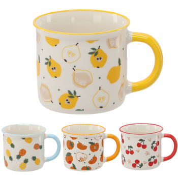 CANA DIN PORCELAN 355ML MIX DE FRUCTE MODELE pachet=12buc *6040