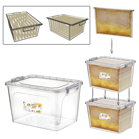 OBDLŽNÍKOVÝ KONTENNER MULTI BOX 30L NA VČELIE RÁMY *4146