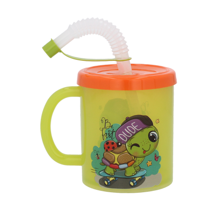PLASTOVÝ HRNEK 210ML S BRČKEM *8551