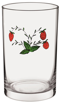 SET OF 6 DECORATED GLASSES STRAWBERRY *5436*