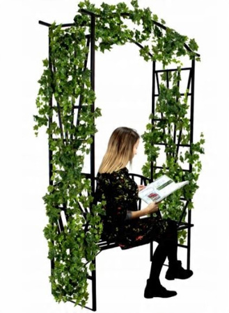 Garden pergola with bench 114 x 45 x 208 CM