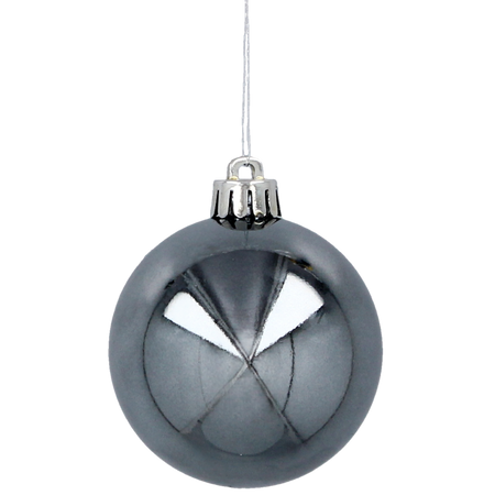 SET OF 30 BAUBLES 6 CM OLIVE/COPPER/GRAPHITE