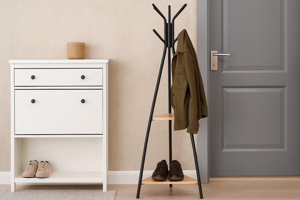 WIESZAK STOJĄCY TARES 180 CM Z PÓŁKAMI *5400