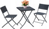 ZESTAW MEBLI BALKONOWYCH SKŁADANYCH (STOLIK + 2 KRZESŁA) ANTRACYT *9930