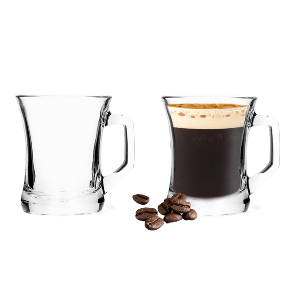 KPL.6 SZKLANEK DO KAWY Z UCHEM 225 ML *3901