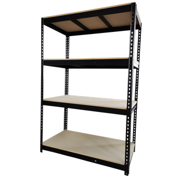 REGAŁ 4-POZIOMOWY 180 X 120 X 60 CM CZARNY UDŹWIG PÓŁKI: 500 KG PRO *0667