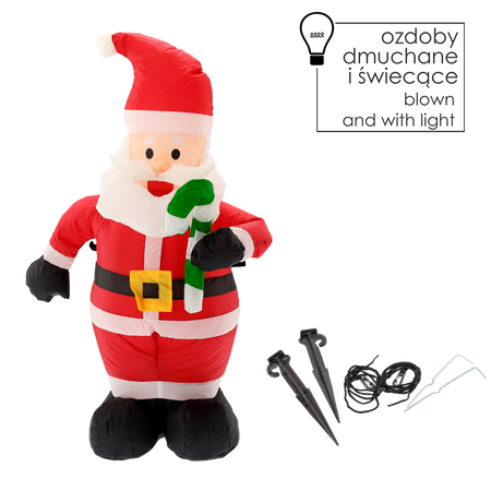 INFLATABLE SANTA CLAUS LED 120 CM