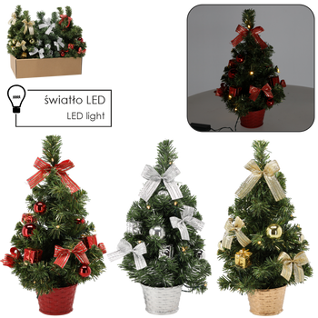 CHRISTMAS TREE LED 40 CM MIX OF COLOURS