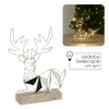 CHRISTMAS DECORATION - LED REINDEER SITTING 38 CM GEOMETRIC