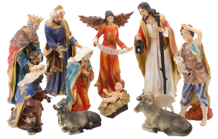 ZESTAW FIGUR BOŻONARODZ. 11 EL. do 31 CM polyresin*3105