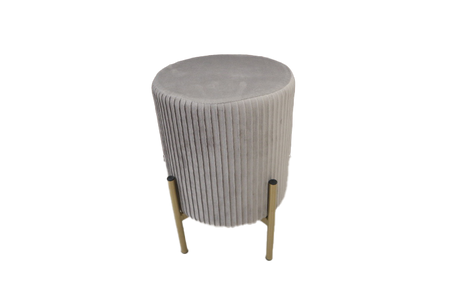 ROUND POUF WITH LEGS 28 X 42 CM GREY