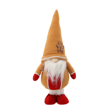 FIGURINE OF THE NATIVITY - CHRISTMAS GNOME ORANGE STANDING 21 X 13 X 49 CM 