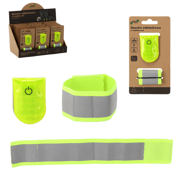 REFLECTIVE BAND WITH LED LIGHT DISPLAY=24 PCS