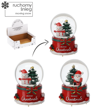 BOLUL DE ZĂPADĂ DE CRĂCIUN - MOȘ CRĂCIUN / PERSOANĂ DE ZĂPADĂ 8 x 12 CM disp=12buc *5669