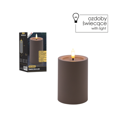 CANDLE LED GRIS 7 X 10 CM *9391