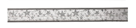 CHRISTMAS RIBBON LED WITH STAR SILVER WARM WHITE