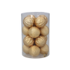 KPL. 16 BOMBEK 4 CM ČERVENÉ/ZLATEJ/STRIEBORNÉ MIX VZOROV TUBA *7511