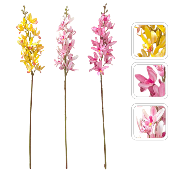 ARTIFICIAL BRANCH - ORCHID CYMBIDIUM MIX COLORS