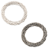 WICKER WREATH 40 CM WHITE / GRAY