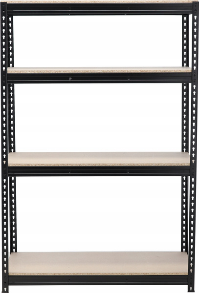 REGAŁ 4-POZIOMOWY 180 X 120 X 60 CM CZARNY UDŹWIG PÓŁKI: 500 KG PRO *0667