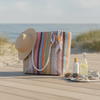BEACH BAG MULTICOLOR STRIPES MIX COLORS