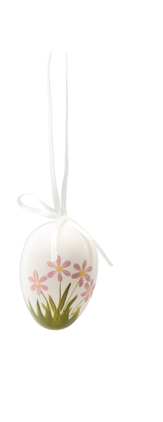 SET OF 6 EASTER EGGS 6 CM WITH FLOWERS MIX DESIGNS TUBE