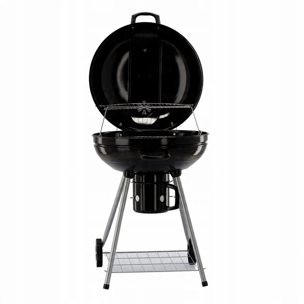 CHARCOAL KETTLE BBQ WITH LID, ASH PAN AND WHEELS 66 x 57 x 85 CM