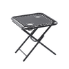 STÓŁ TURYSTYCZNY SKŁADANY 50 x 50 x 50 CM Z UCHWYTAMI NA NAPOJE CZARNY *2739