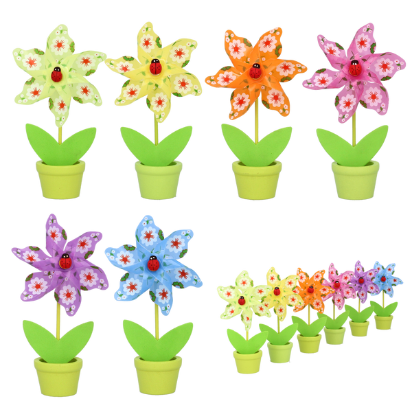 VĚTRÁK S BERUŠKOU 9 x 15 CM MIX 6 BARVY bal=6 ks *0391