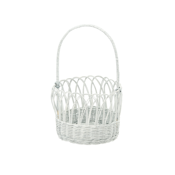 CULTIVATOR DIN RATTAN 20 x 16/35 CM CU MÂNĂ - ALBASTRU-GRI CU EFECT DE ÎNĂLBIRE *8772