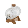 1L GLASS BRREL ON A WOODEN STAND