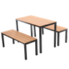 Súprava záhradného nábytku STOL 110 x 58.5 x 75.5 CM + 2 LAJKY 110 x 39 x 45 CM HNEDÁ *0858