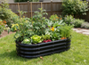 GRZĄDKA WARZYWNO-KWIATOWA 120 X 60 X 30 CM OWALNA ANTRACYT