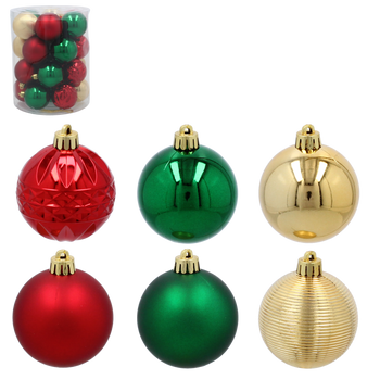 KPL. 26 BOMBS IN A 6 CM TUBE GREEN / GOLD / RED *3610